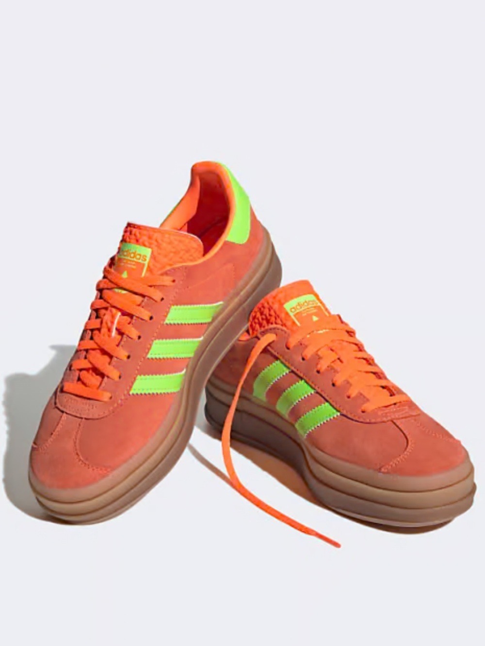 adidas Gazelle Bold sneakers in solar orange and green